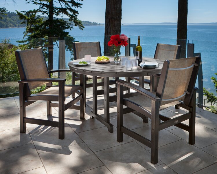 POLYWOOD® Coastal 5Piece Dining Set  Wayfair